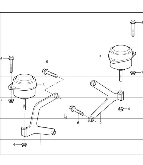 Diagram 306-01 Porsche 968 Turbo S 3.0L 1993-94 Transmisión