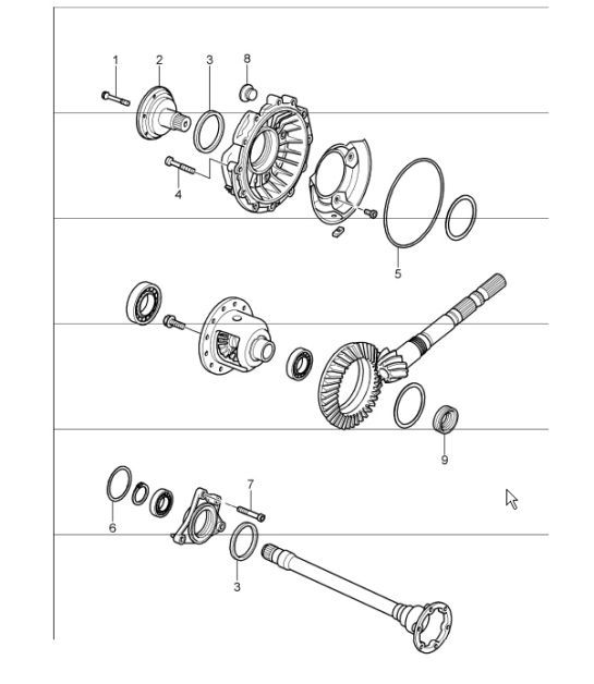 Diagram 320-03 Porsche Cayenne MK3 (958) 2010-2017 Transmission