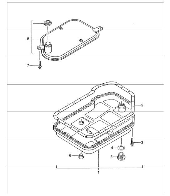 Diagram 340-01 Porsche Cayman S 3.4L 987C 2005-08 Trasmissione