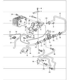 tiptronic: atf cooler, atf lines for 986 Boxster A86.00 1997-99, 986 Boxster A86.05 2000-04 and 986 Boxster S A86.20 2000-04