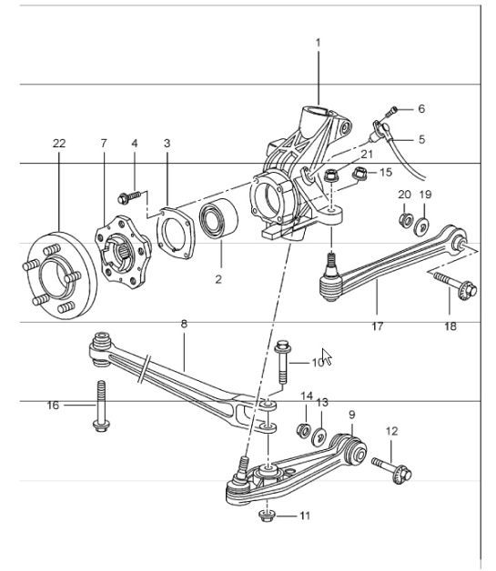 Diagram 501-00 Porsche Carrera GT（2003-2006年） 
