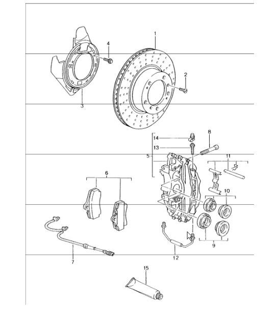 Diagram 603-00 Porsche Panamera GTS V8 4.8L Ruote, freni