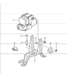 hydraulic unit, anti-lock brake system, control 986 Boxster 1997-04