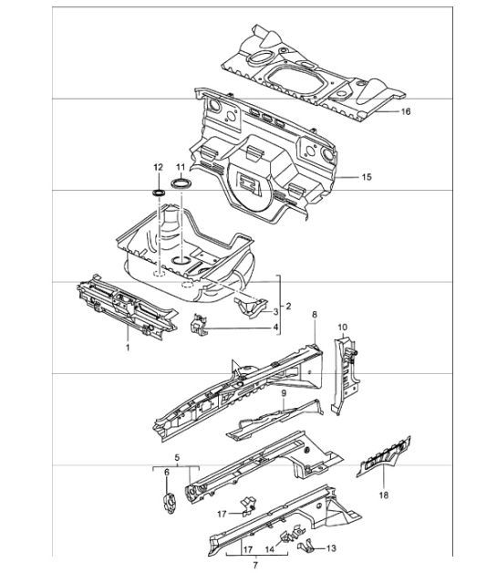 Diagram 801-10 Porsche Cayenne S V8 4.8L Gasolina 400 CV Carrocería
