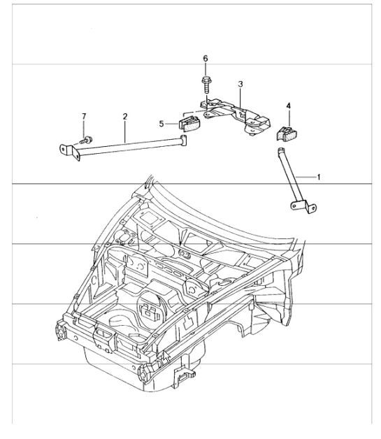 Diagram 801-15 Porsche Cayman 987C/981C (2005-2016) Carrocería