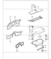 linings engine compartment 986 Boxster 1997-04