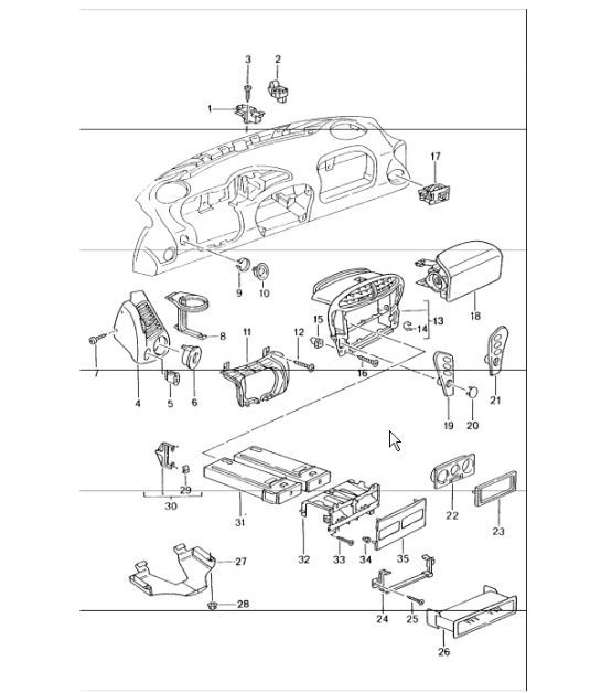 Diagram 809-01 Porsche Cayenne MK1 (955) 2003-2006 Carrozzeria