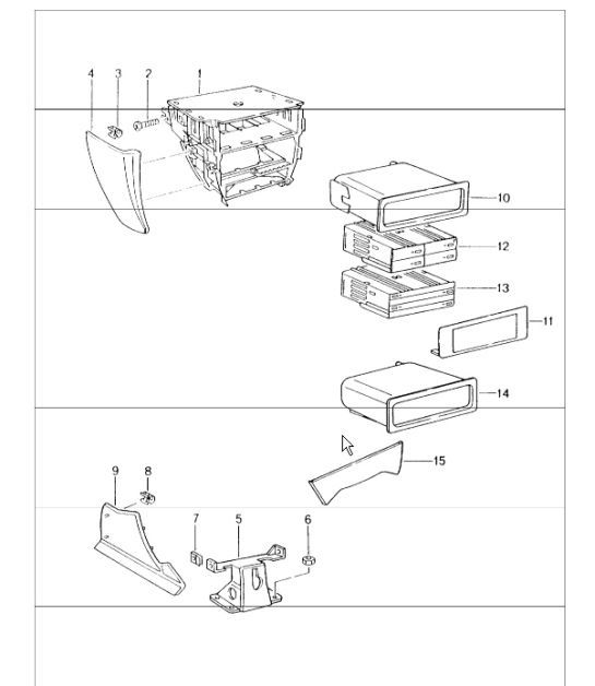 Diagram 809-15 Porsche Boxster 986/987/981 (1997-2016) Carrozzeria