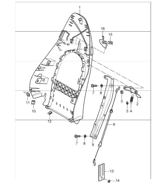 Diagram 817-10 Porsche 968 (1992-1995) Carrosserie
