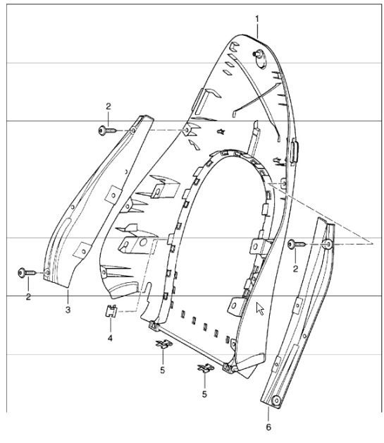 Diagram 817-12 Porsche Boxster 986/987/981 (1997-2016) Carrosserie