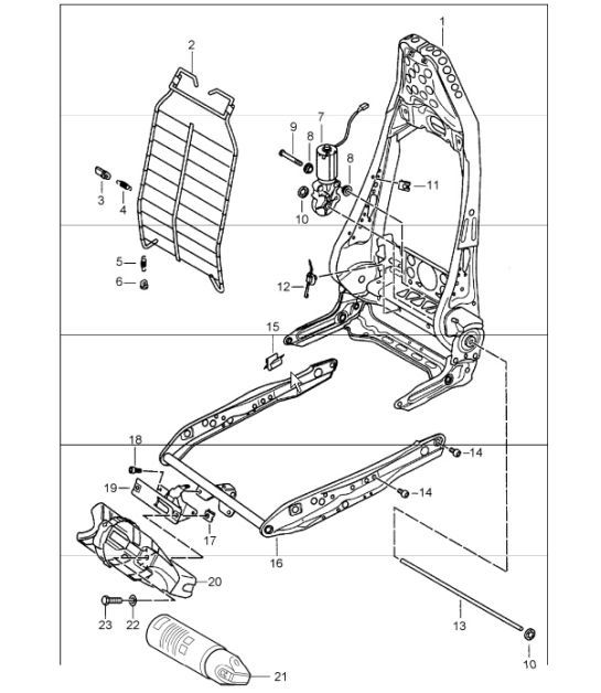 Diagram 817-15 Porsche 997 Carrera 2 3.6L 2005>> Carrocería
