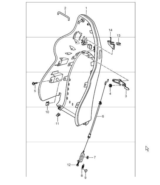 Diagram 817-30 Porsche Cayman 718 2.0L PDK (300 ch) Carrosserie