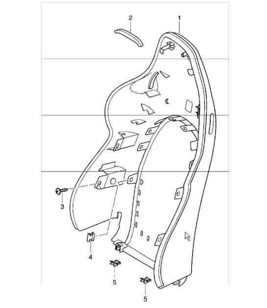 Diagram 817-35 Porsche 968 (1992-1995) Carrosserie