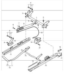 seat adjuster sports seat with height adjustment 986 Boxster 1997-04
