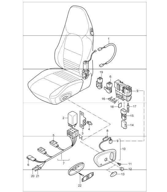 Diagram 817-60 Porsche Cayman 987C/981C (2005-2016) Carrosserie