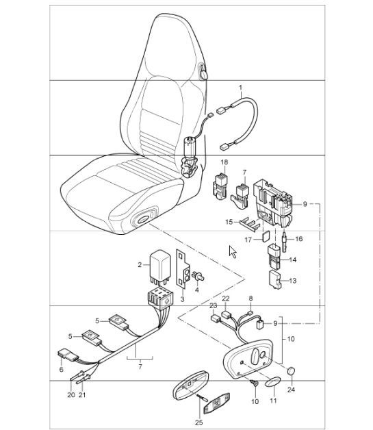 Diagram 817-65 Porsche 911/912 1965- 08/1968 SWB Carrosserie
