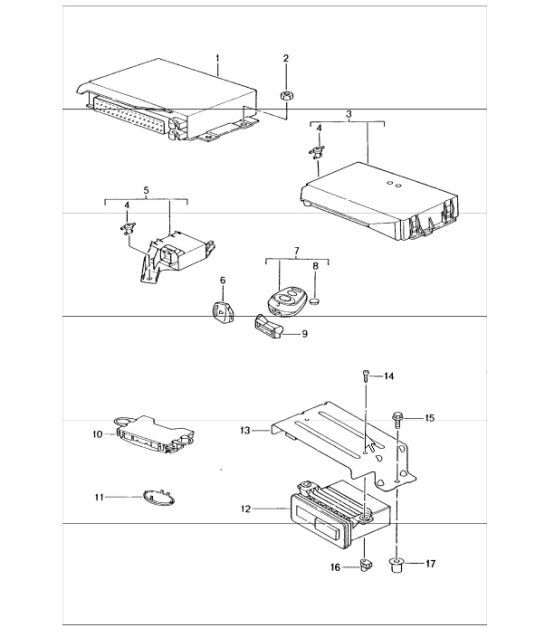Diagram 901-03 Porsche 开曼 S 3.4L 987C 2005-08 电子设备