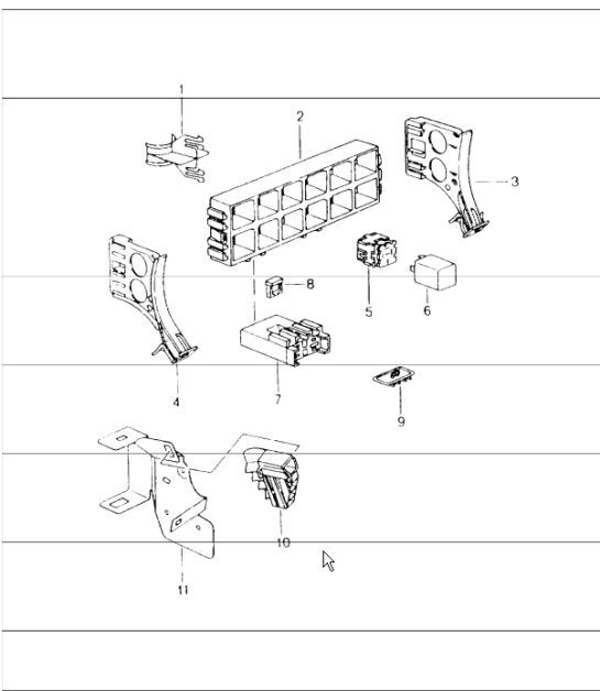 Diagram 902-01 Porsche 991 (911) MK1 2012-2016 Electrical equipment
