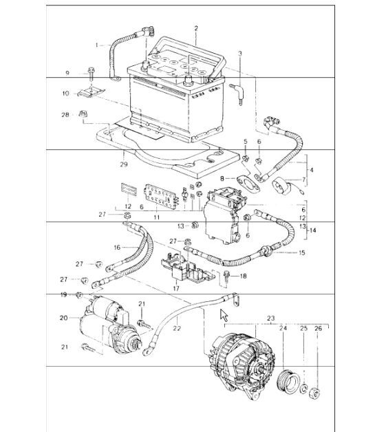 Diagram 902-05 Porsche 卡宴 S 4.5L V8 2003 年>> 电子设备