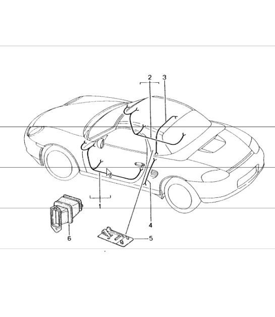 Diagram 902-15 Porsche Boxster 986/987/981 (1997-2016) Materiale elettrico