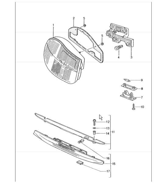 Diagram 905-05 Porsche 996 (911) (1997-2005) Electrical equipment