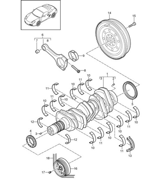 Diagram 102-000 Porsche Cayenne Turbo S V8 4.8L Gasolina 550 CV Motor