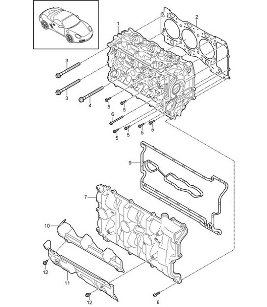 Diagram 103-000 Porsche 911/912 (1965-1989) Moteur