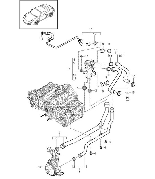 Diagram 105-005 Porsche 911 和 912（1965-1989） 引擎