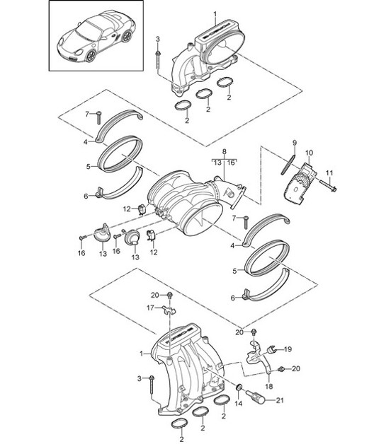 Diagram 107-010 Porsche 卡宴 Turbo 4.5L 2003>> 引擎