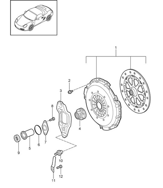 Diagram 301-000 Porsche Boxster 986/987/981 (1997-2016) Transmission