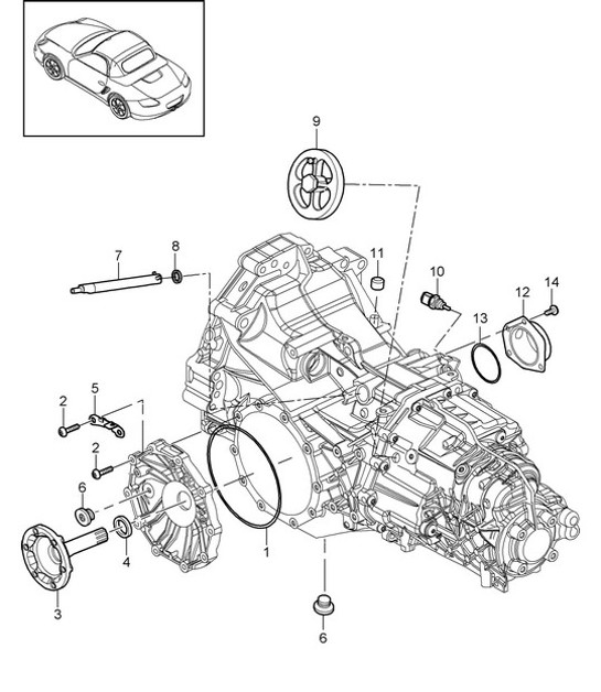 Diagram 302-005 Porsche 997 (911) MK1 2005-2008 Trasmissione