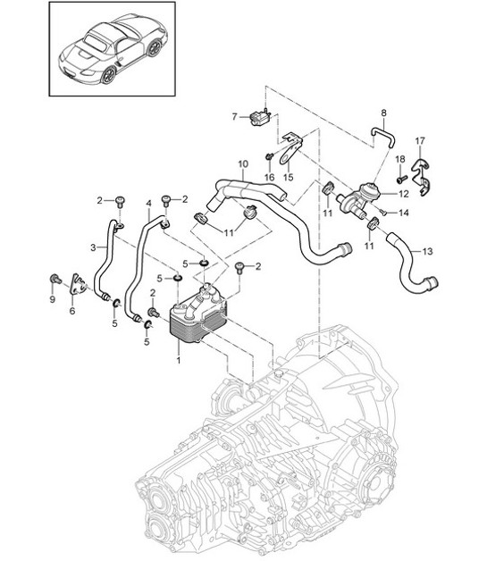 Diagram 360-000 Porsche 卡宴 Turbo / Turbo S 4.8L 2007>> 传播