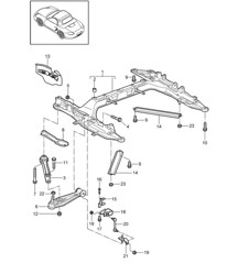 Cross member / Wishbone 987.2 Boxster / Boxster S 2009-12