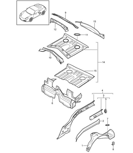 Diagram 801-035 Porsche Macan GTS Gasolina 3.0L V6 360 CV Carrocería