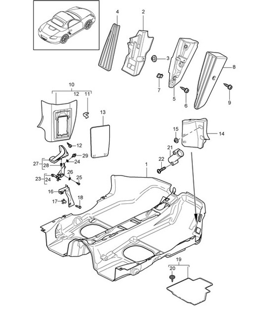 Diagram 807-002 Porsche 992 (911) 2019>> Carrosserie