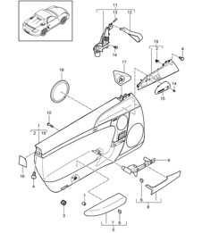 Door panel / Accessories 987.2 Boxster SPYDER / Boxster R (PR:778) 2010>>