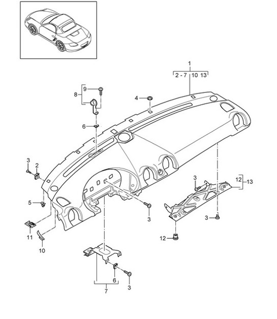 Diagram 809-000 Porsche Cayenne Turbo S 4.5L 2006>> Body