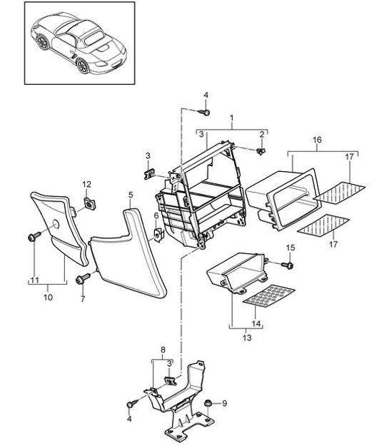 Diagram 809-015 Porsche Cayman 987C/981C (2005-2016) Body