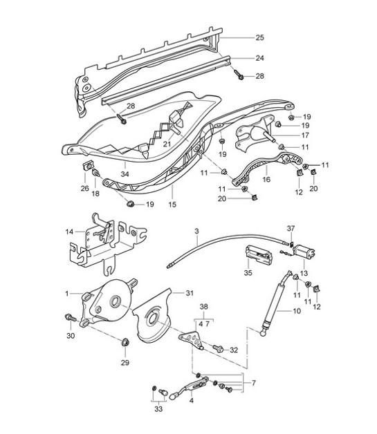 Diagram 811-012 Porsche Macan（95B）MK1（2014-2018）  车身