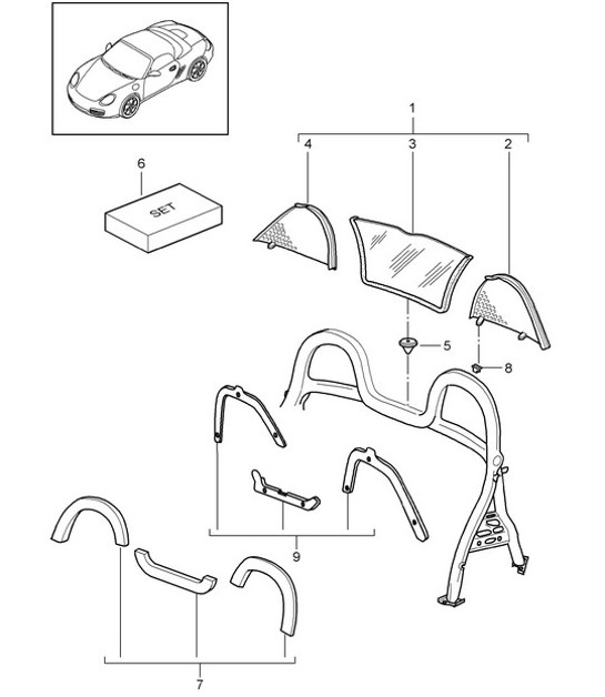 Diagram 812-001 Porsche 卡宴 Turbo V8 4.8L 汽油 500HP  车身