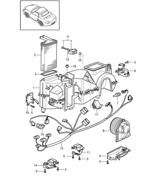 Diagram 813-005 Porsche 991 Cabriolet 2 3.0L (370 Bhp) Carrozzeria
