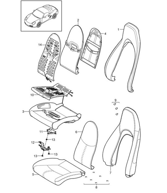 Diagram 817-002 Porsche 卡宴 Turbo / Turbo S 4.8L 2007>>  车身