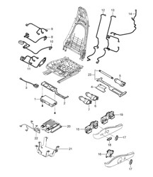 Cableado / Interruptor / Unidad de control / Motor eléctrico / Asiento deportivo 987.2 Boxster / Boxster 2009-12