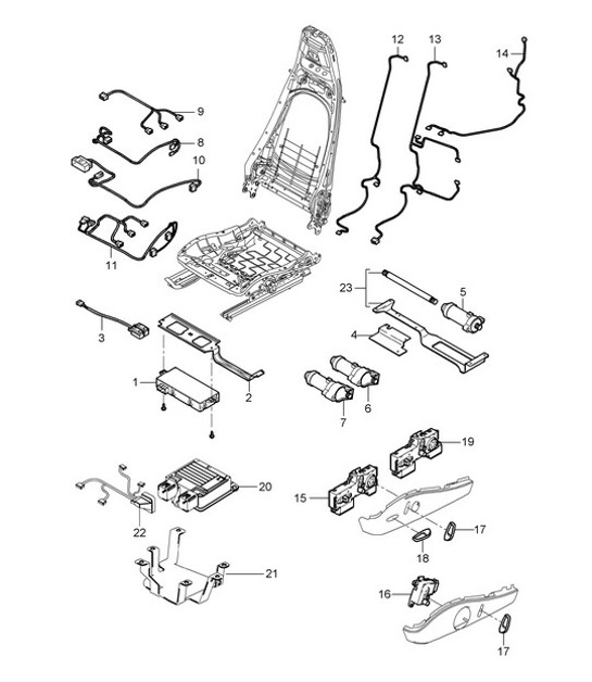 Diagram 817-025 Porsche Boxster 986/987/981 (1997-2016) Carrosserie