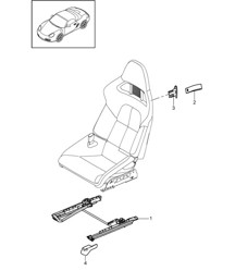 Asiento baquet / Abatible (completo) 987.2 Boxster / Boxster S 2009>>