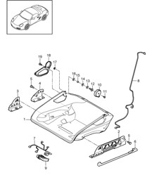 Bucket seat / Collapsible / Seat frame / Accessories 987.2 Boxster / Boxster S 2009>>