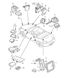 Control units 987.2 Boxster / Boxster S 2009-12
