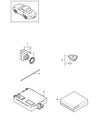 Regeleenheden / Ontstekings-/startschakelaar / PORSCHE ACCES SYSTEM 987.2 Boxster / Boxster S 2009-12