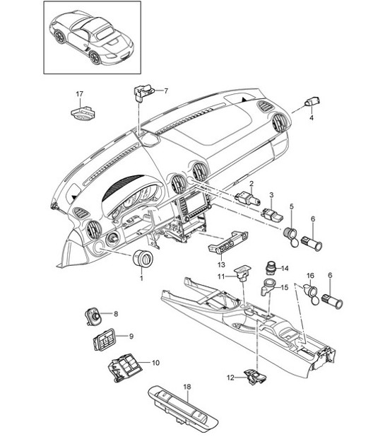 Diagram 903-005 Porsche 996 C2 3.6L 09/01-2005 Materiale elettrico