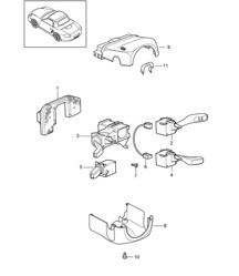 Interruttore sul piantone dello sterzo 987.2 Boxster / Boxster S 2009-12